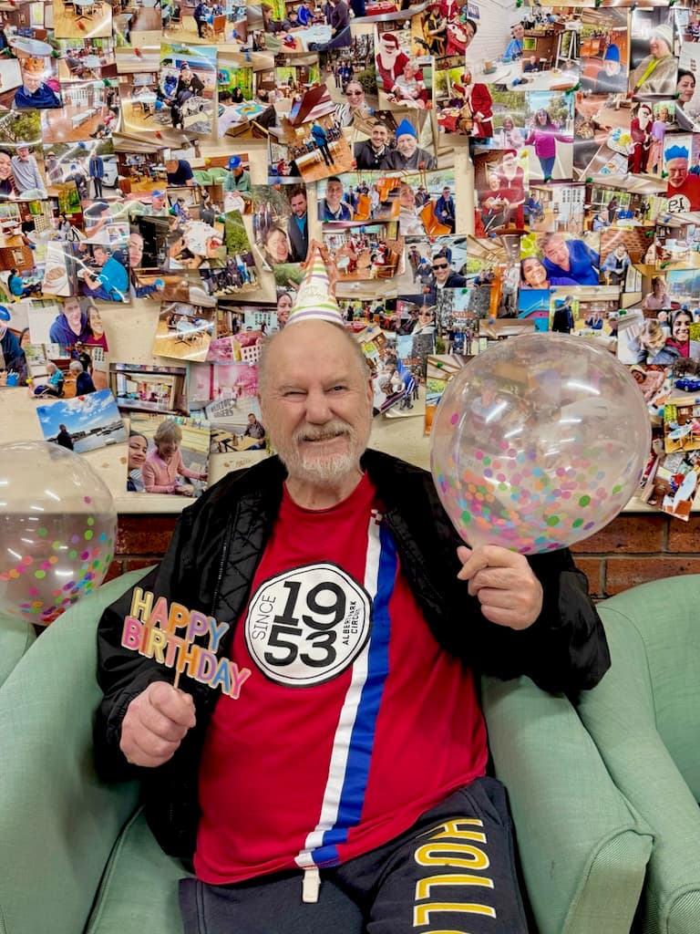 Resident celebrating their birthday