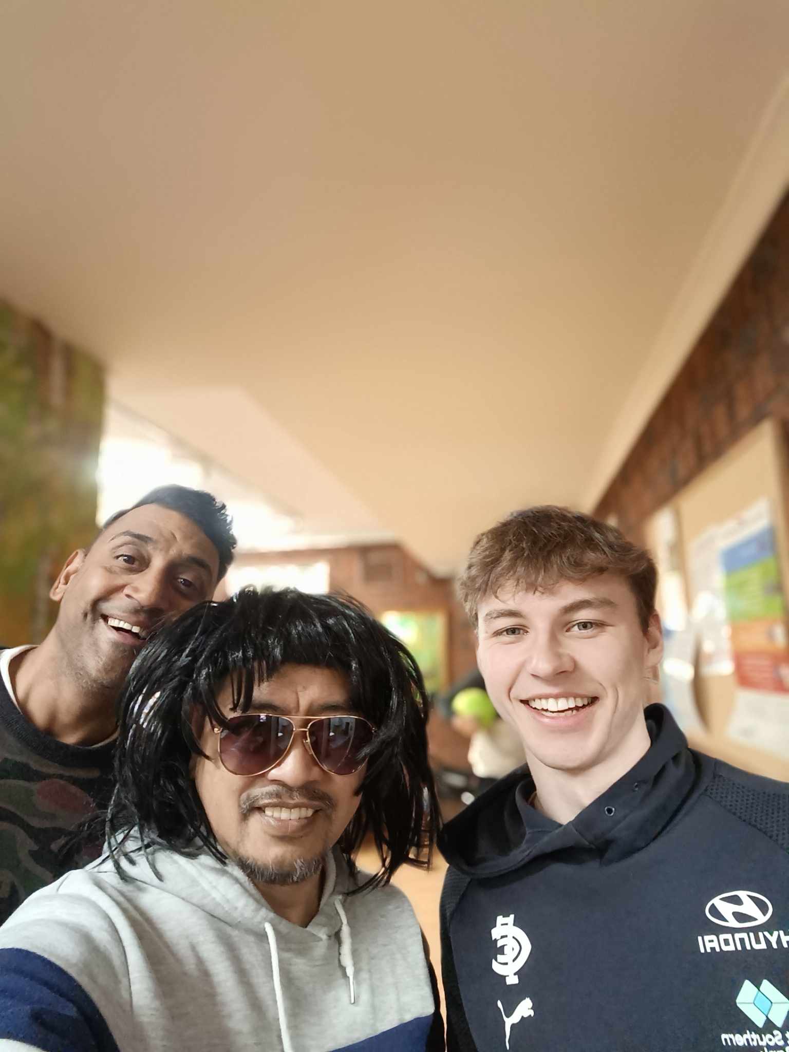 Staff and resident sharing a fun moment